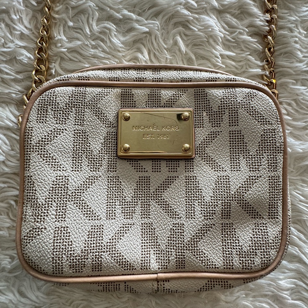 Michael Kors Beige Crossbody Bag